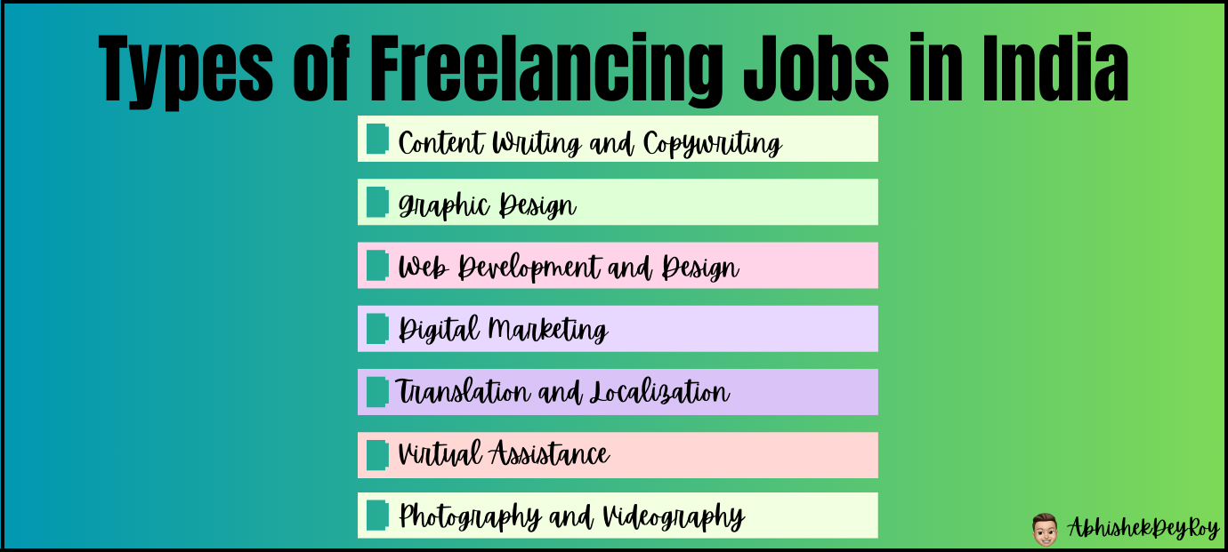 Types of Freelancing Jobs in India