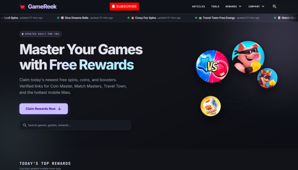 GameReek Interface