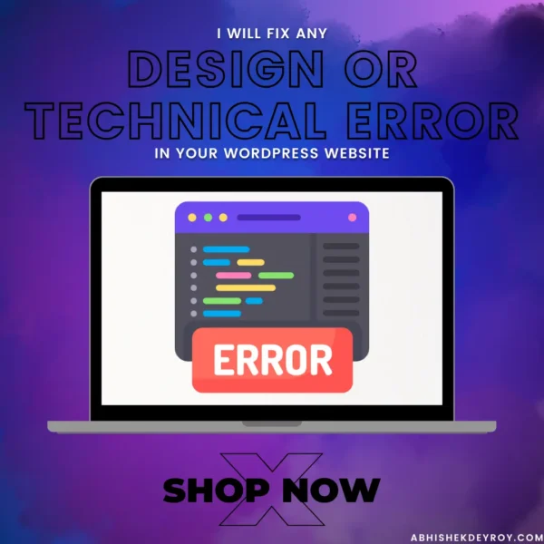 I Will Fix Any Design Or Technical Error In Your WordPress Website