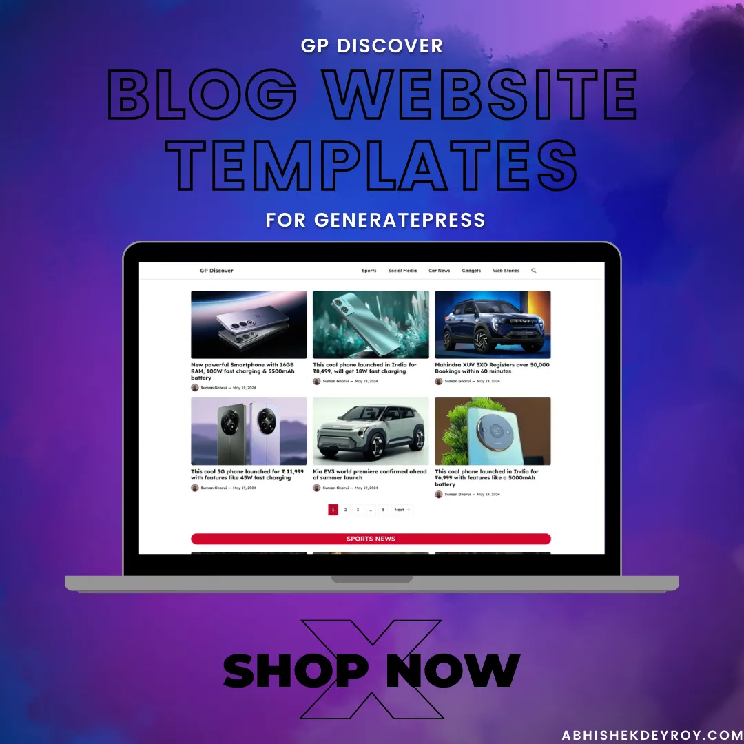GP Discover – Blog Website Templates For GeneratePress GP Discover – Blog Website Templates For GeneratePress