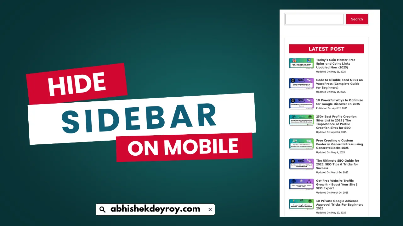 How to Hide the Sidebar Only on Mobile in WordPress